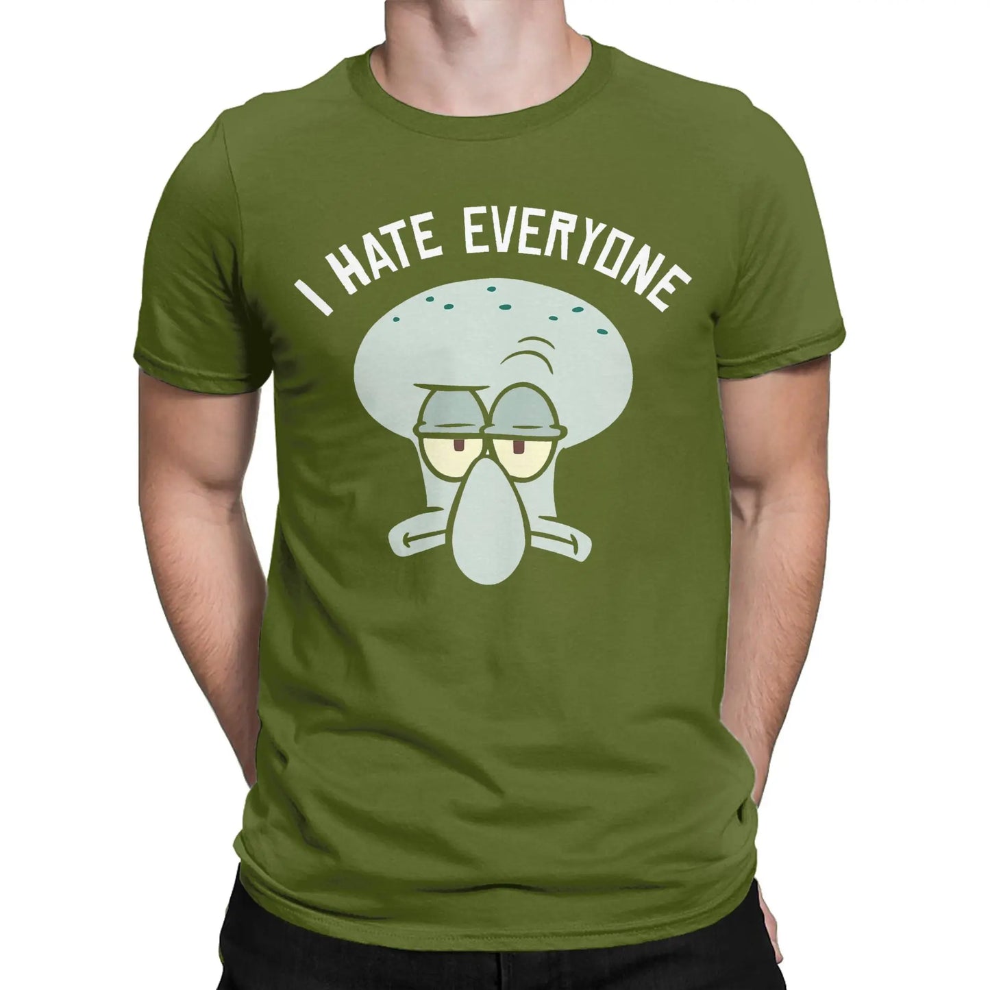 T-shirt Squidward "I Hate Everyone" – Esprimi il Tuo Stile con Umorismo e Comfort!