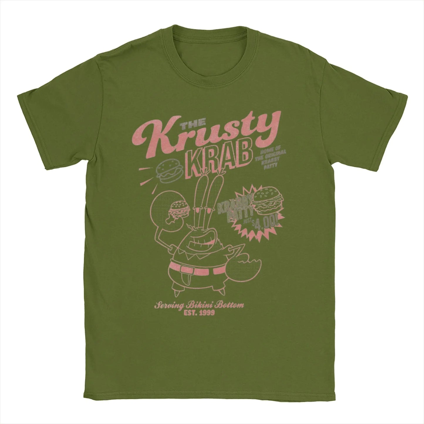 T-shirt Mr. Krabs Krusty Krab – Stampa Grafica Unica per Amanti di SpongeBob!