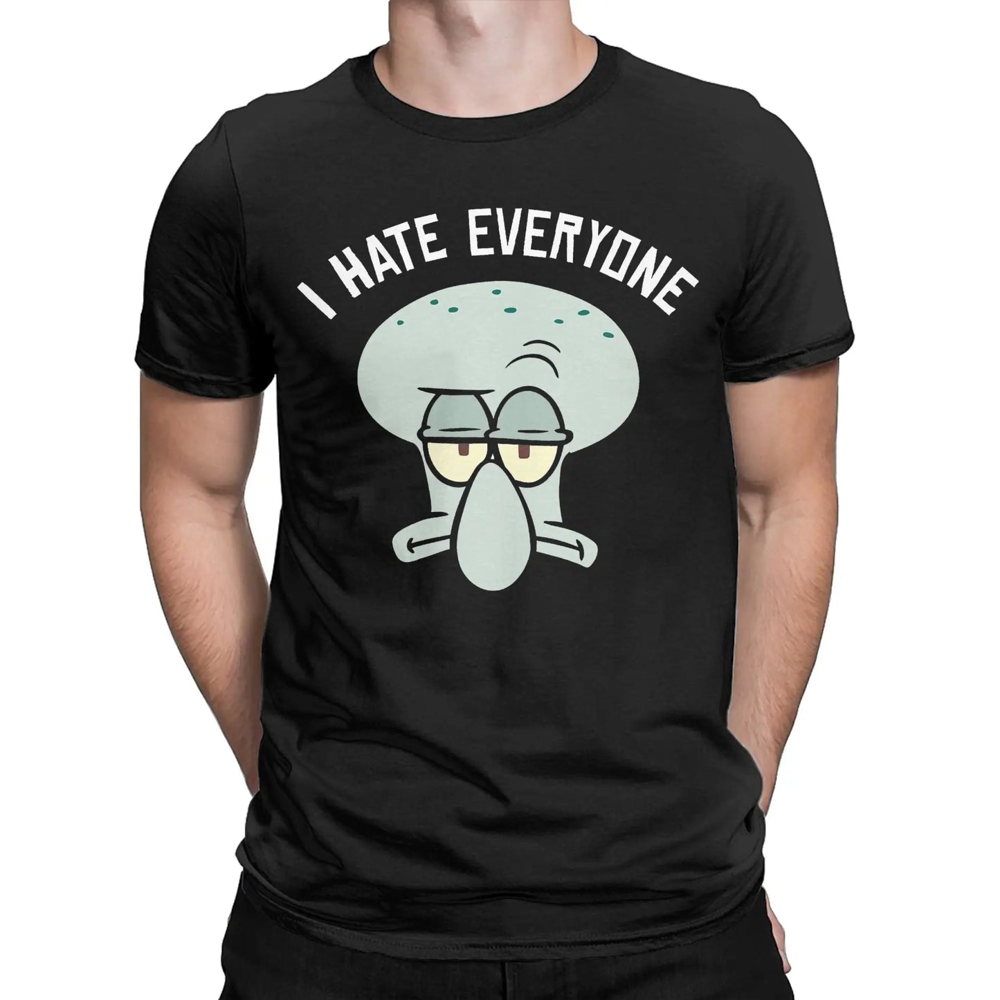 T-shirt Squidward "I Hate Everyone" – Esprimi il Tuo Stile con Umorismo e Comfort!