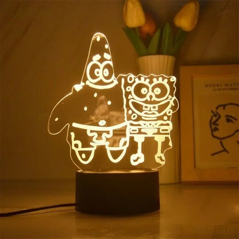 Luce Notturna 3D SpongeBob – Illumina la Notte con Magia e Allegria!
