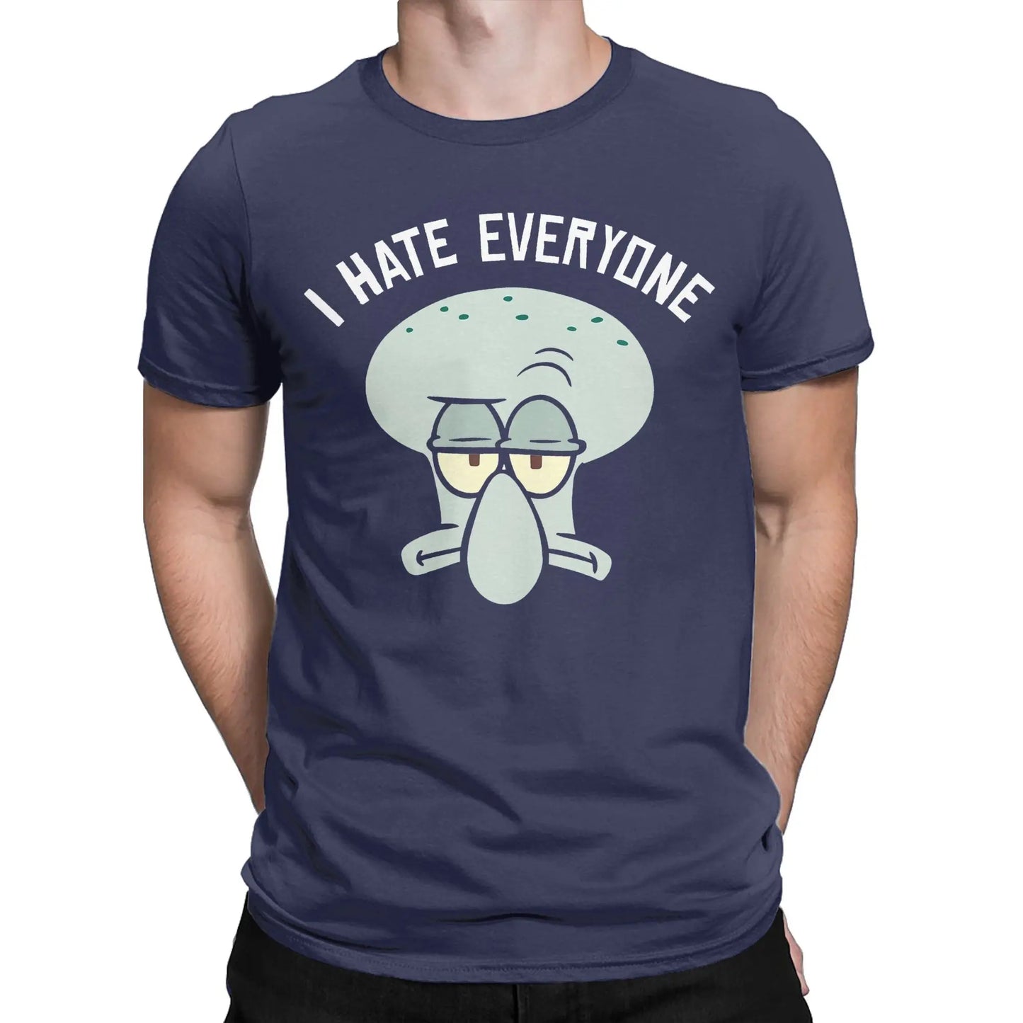 T-shirt Squidward "I Hate Everyone" – Esprimi il Tuo Stile con Umorismo e Comfort!