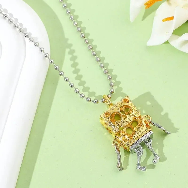 Collana SpongeBob Scheletro β Stile Gothic & Punk per un Look Unico!