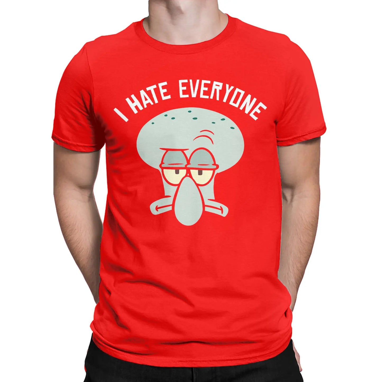 T-shirt Squidward "I Hate Everyone" – Esprimi il Tuo Stile con Umorismo e Comfort!