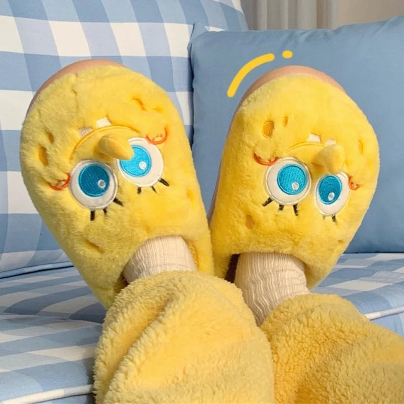 Pantofole SpongeBob Kawaii Invernali – Super Morbide e Calde, Perfette per Coppie e Regali di Natale!