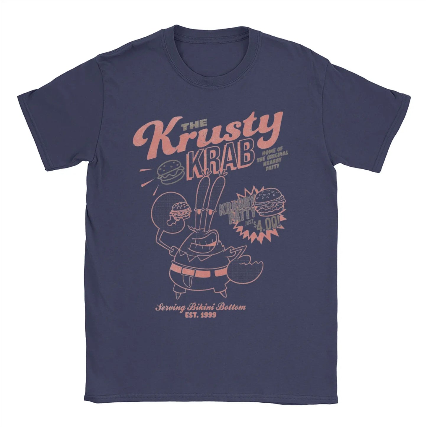 T-shirt Mr. Krabs Krusty Krab – Stampa Grafica Unica per Amanti di SpongeBob!