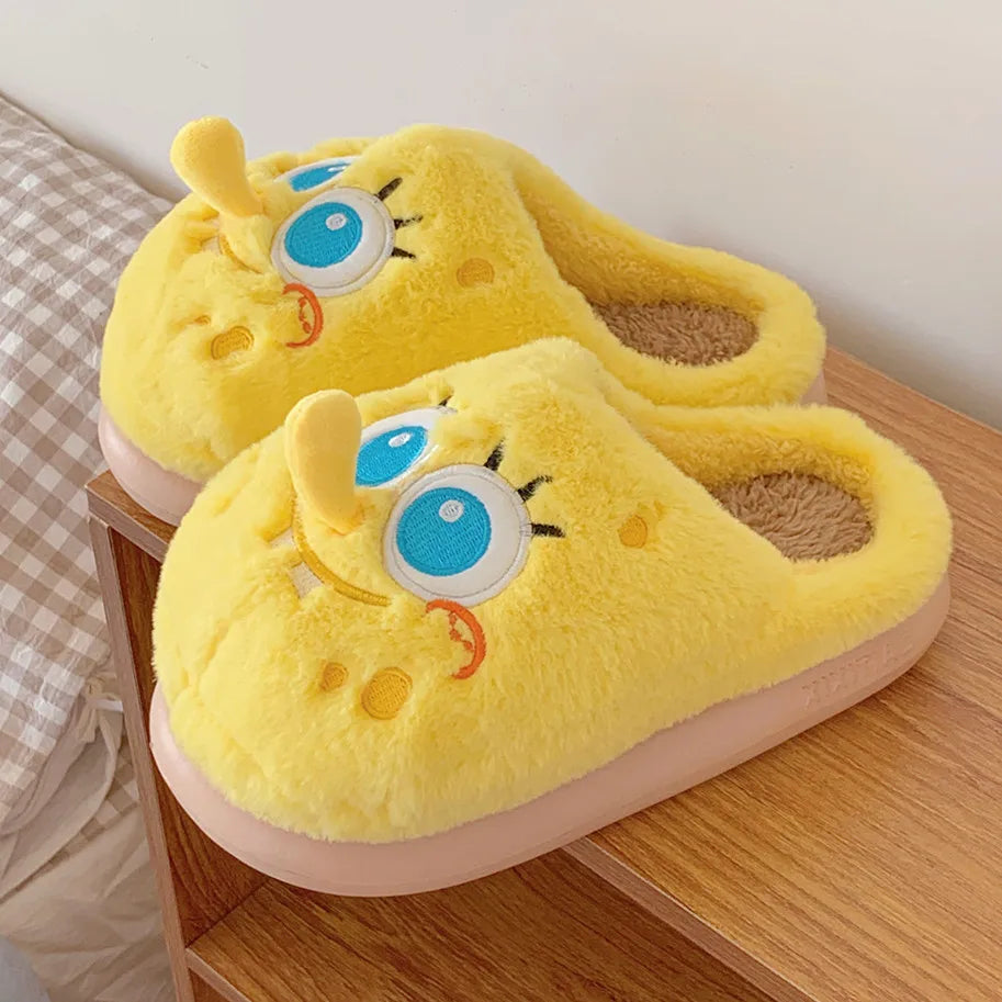 Pantofole SpongeBob Kawaii Invernali – Super Morbide e Calde, Perfette per Coppie e Regali di Natale!