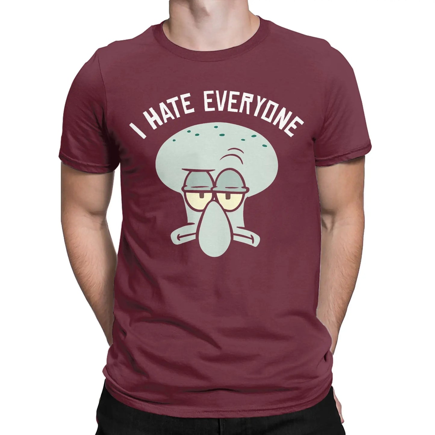 T-shirt Squidward "I Hate Everyone" – Esprimi il Tuo Stile con Umorismo e Comfort!