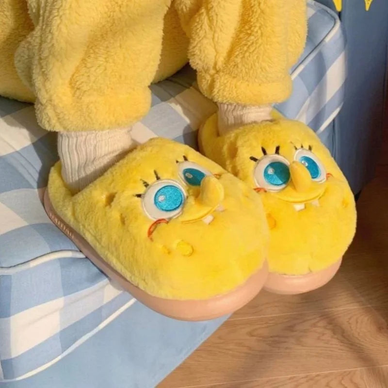 Pantofole SpongeBob Kawaii Invernali – Super Morbide e Calde, Perfette per Coppie e Regali di Natale!