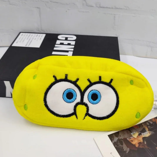"Astuccio Peluche SpongeBob – Il Compagno Perfetto per Scuola e Regalo, Grande Capacità e Stile!"
