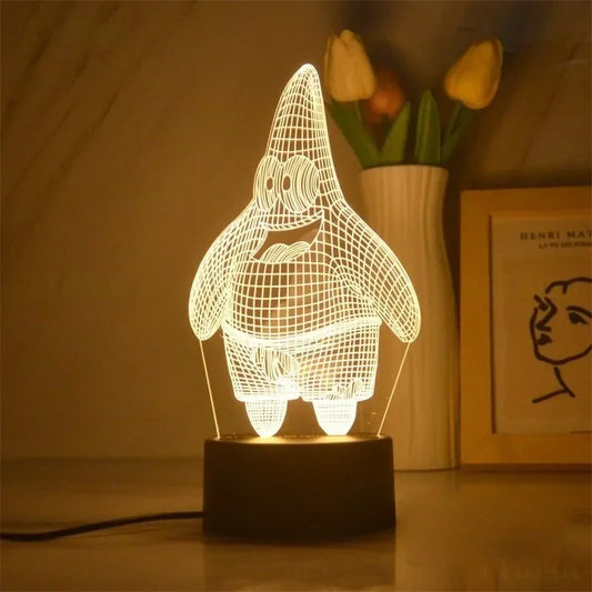 Luce Notturna 3D SpongeBob – Illumina la Notte con Magia e Allegria!