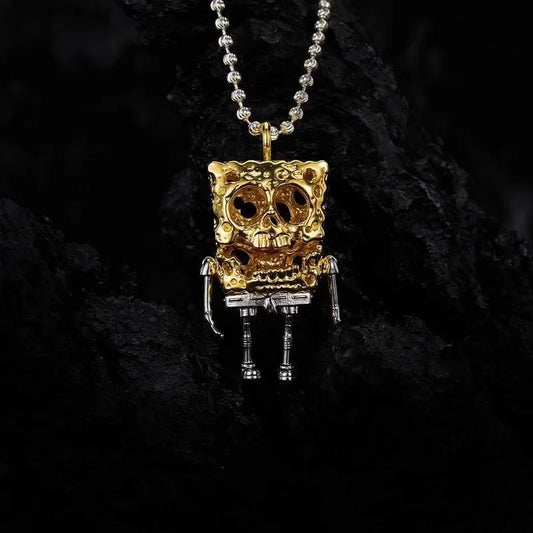 Collana SpongeBob Scheletro – Stile Gothic & Punk per un Look Unico!
