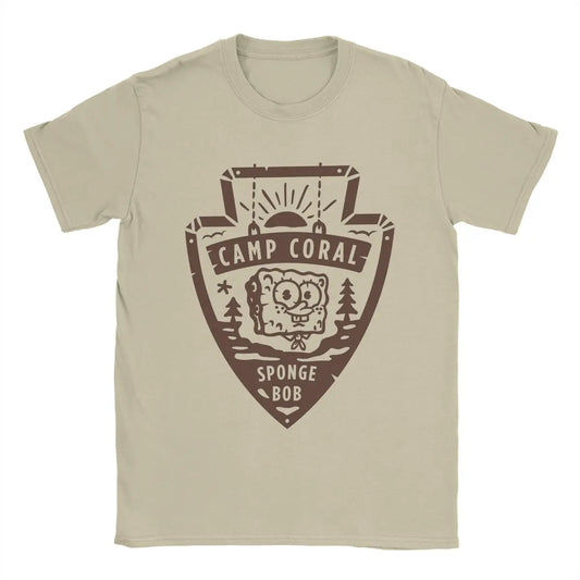 T-shirt Vintage SpongeBob Movie Camp Coral per Uomo – Stile Estivo e Comfort Incredibile!
