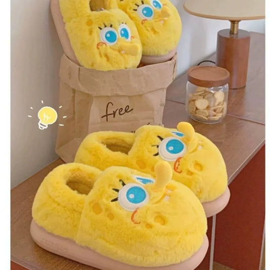 Pantofole SpongeBob Kawaii Invernali – Super Morbide e Calde, Perfette per Coppie e Regali di Natale!