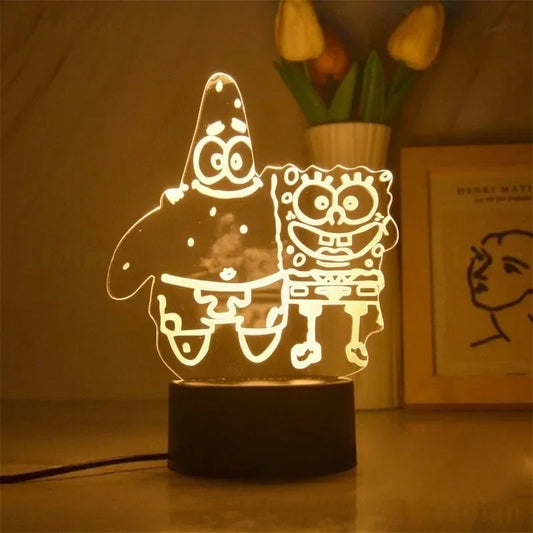 Luce Notturna 3D SpongeBob – Illumina la Notte con Magia e Allegria!